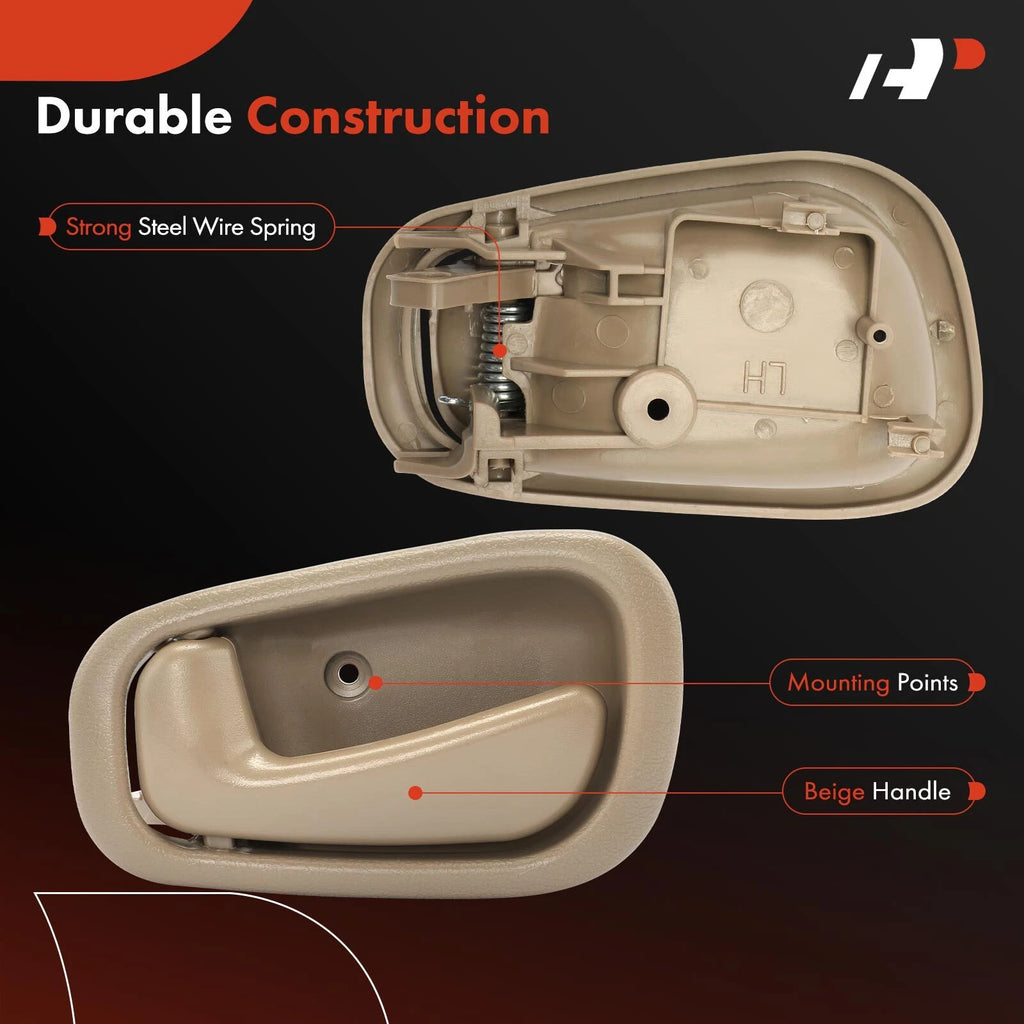 Set of 4 Metal Interior Door Handles for Toyota Corolla (1998–2002)
