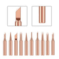 Set of 10 Copper Soldering Iron Tips for 900MT Soldering Station