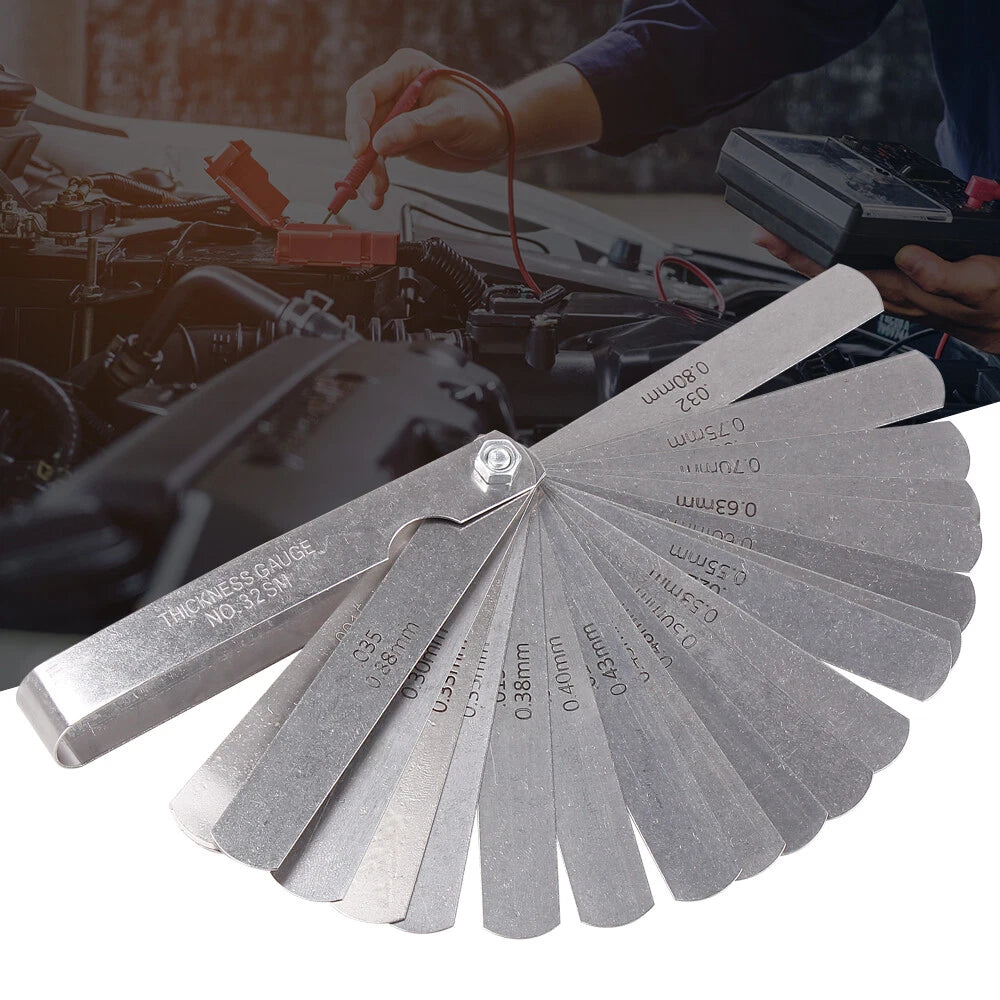 32 Blades Feeler Gauge for Metric and SAE Measurements