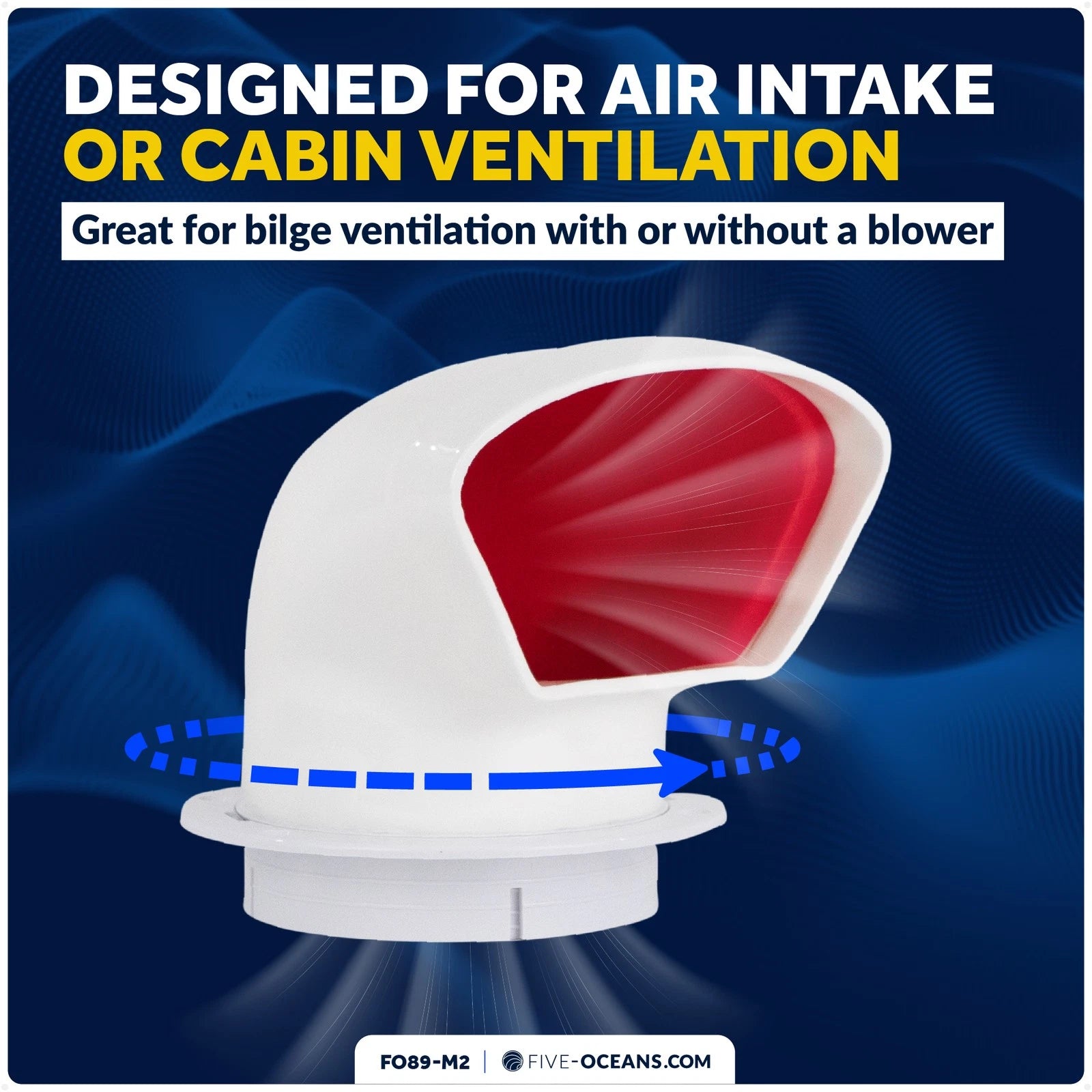 2-Pack 4-Inch Cowl Vent with Snap-On Deck Plate for Universal Fit