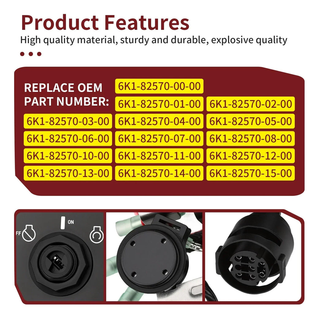 12V Dual Ignition Key Kill Switch Panel for Yamaha