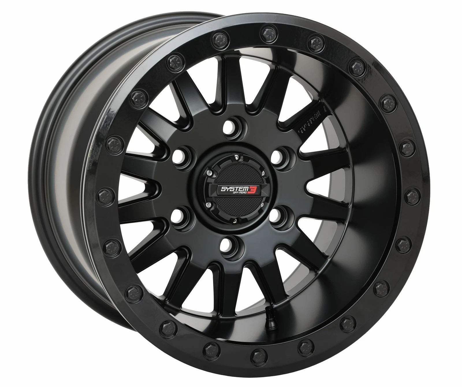 System 3 Sb8 Wheel 15x10 5+5 Matte Black for ATV/UTV (2000–2023)