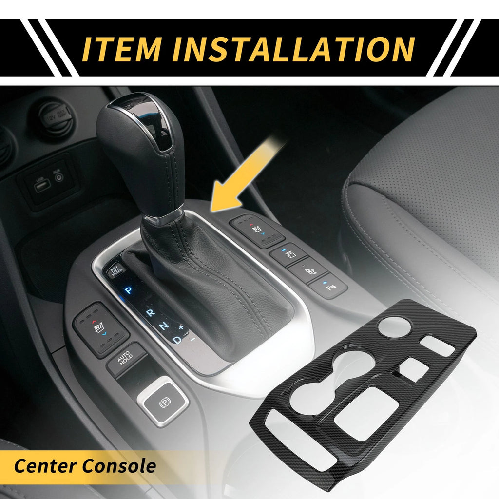 Carbon Fiber Gear Shift Frame Panel Cover Trim for Ford Ranger (2023–2024)