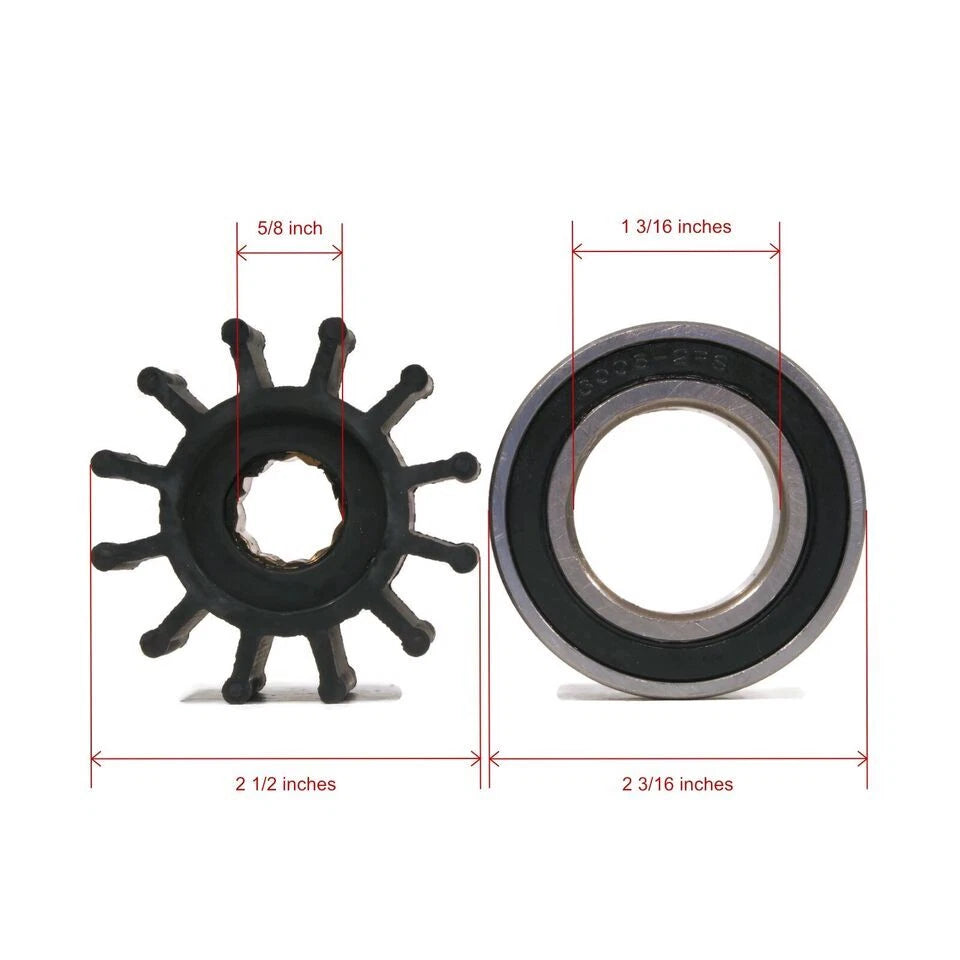 Water Pump Impeller Kit for Volvo Penta 3.0 4.3 5.0 5.7 8.1L (1999–2005) 09-5000