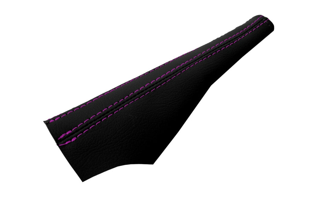 Leather Emergency Brake Boot Cover for Nissan 350Z (2003–2008) Purple Stitch