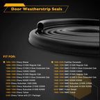 2X Rubber Door Weatherstrip Seals for Chevy GMC Suburban C/K 1500 2500 3500 (1990–1999)