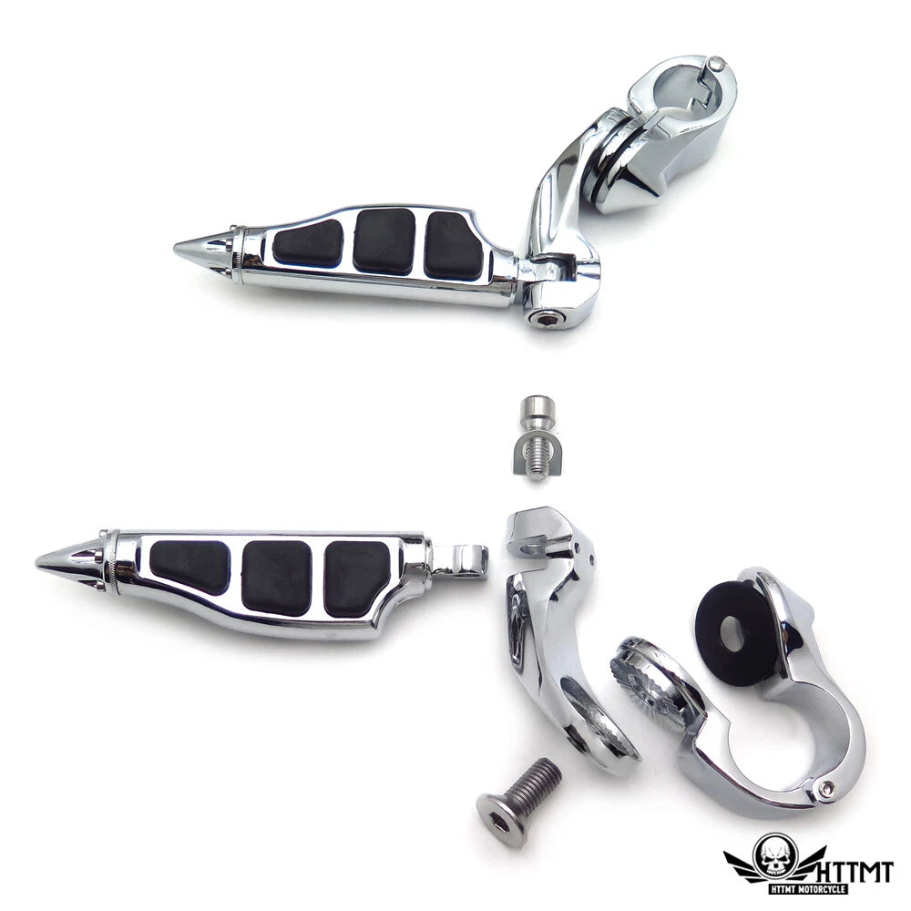Chrome 2.5" Short Foot Peg Kit for Yamaha V-STAR XVS1300 (2007–2017)