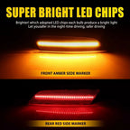 4X Smoke Front & Rear Bumper Side Marker Lights for Chrysler Crossfire (2004–2008)