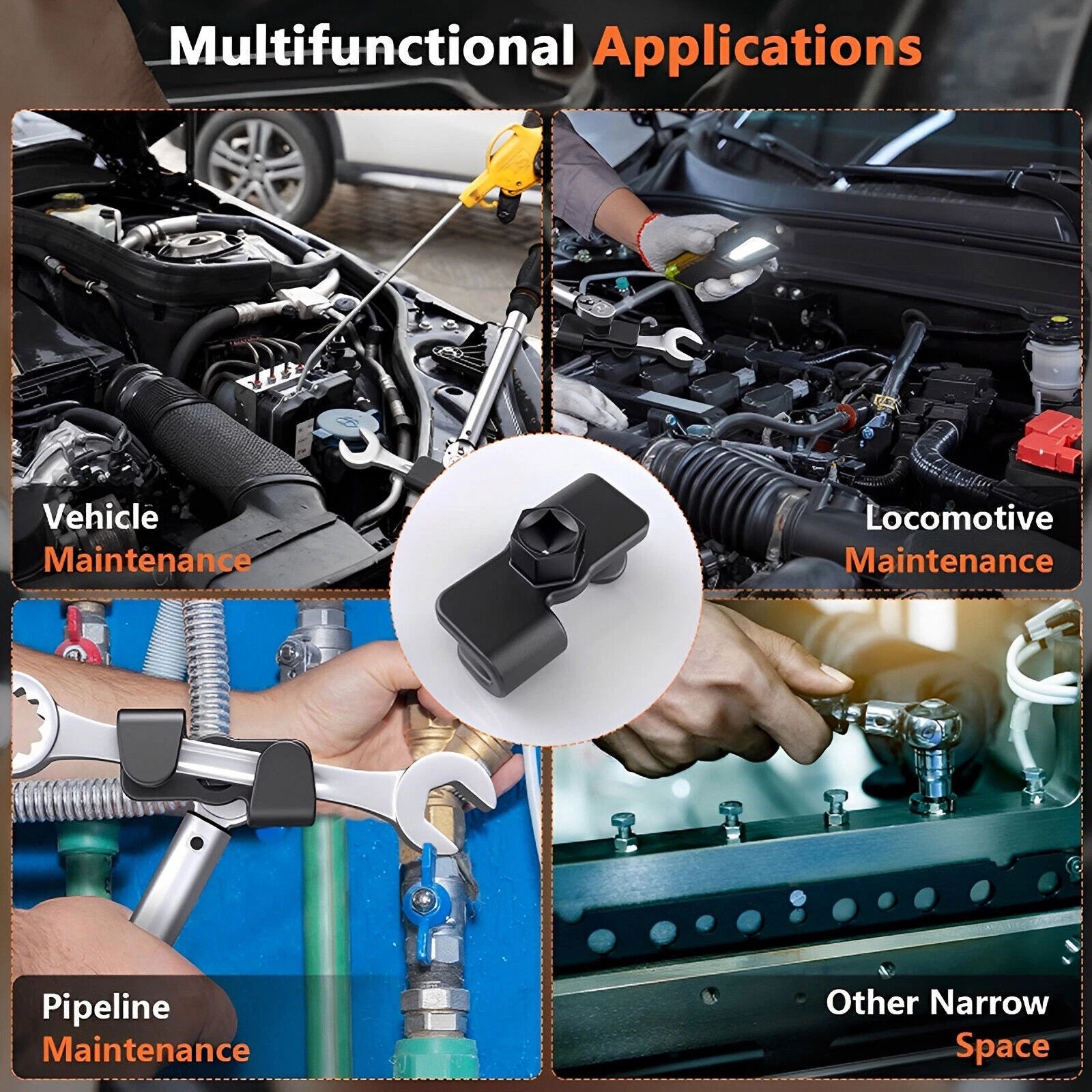 Universal Wrench Extender Adaptor for 1/2 Inch Drive Wrench