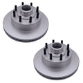 Set of 2 Front Coated Disc Brake Rotors & Hubs for Ford E-350 E-450 (2000–2023)