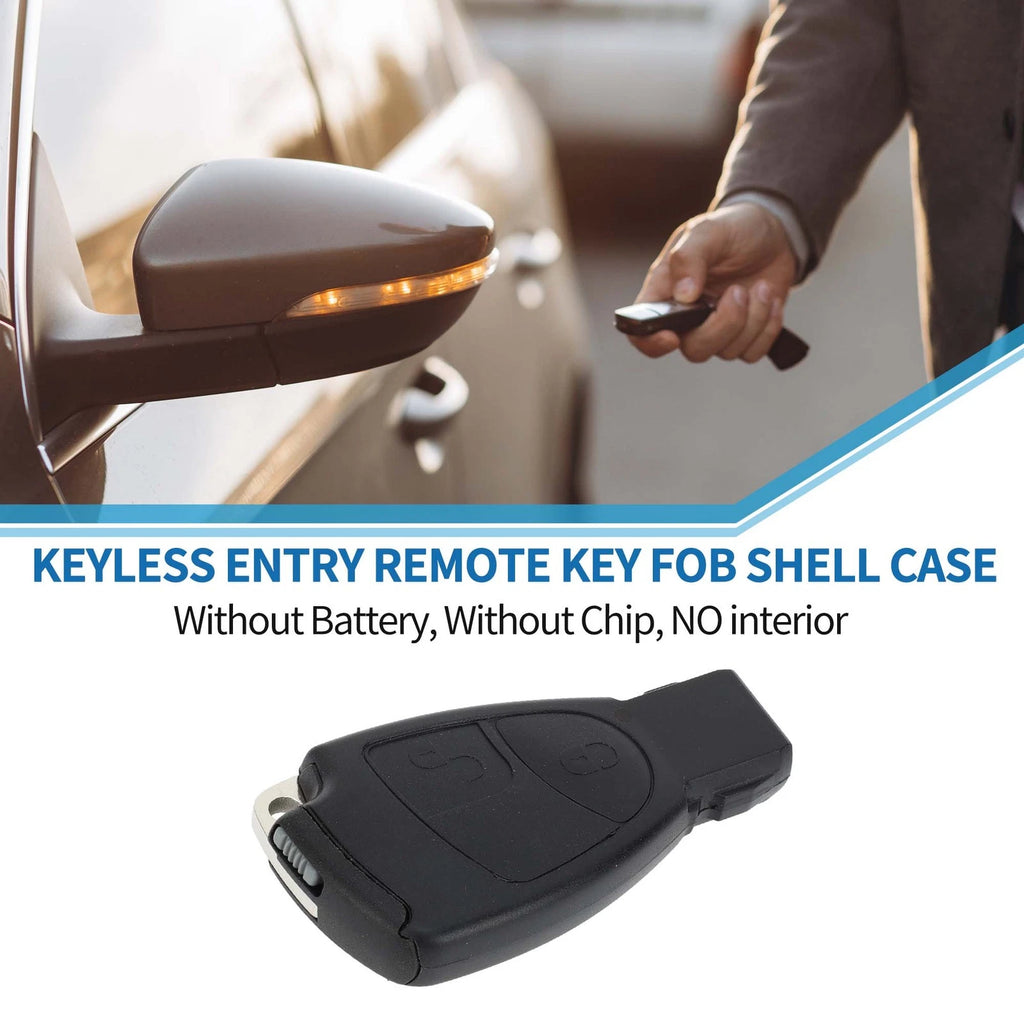2 Button Keyless Entry Remote Key Shell Case for Mercedes-Benz C Class (2001–2007)
