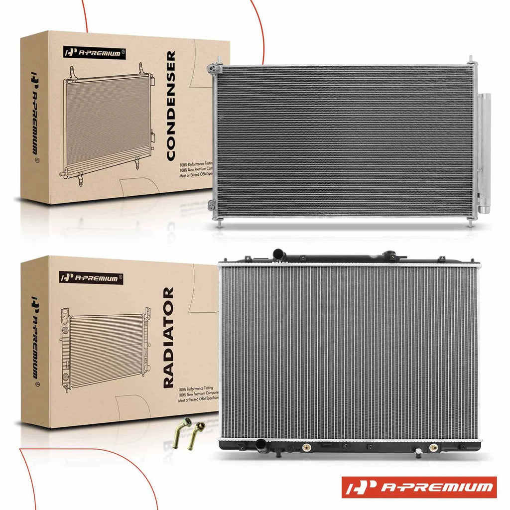Radiator & A/C Condenser with Drier for Honda Pilot (2003–2008)