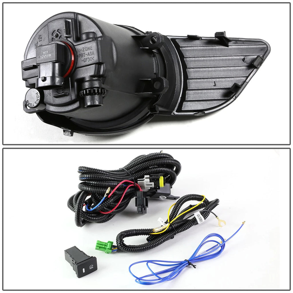 2X Fog Lights for Toyota Sienna (2011–2017) Smoked Lens + Switch + Harness + Bezel