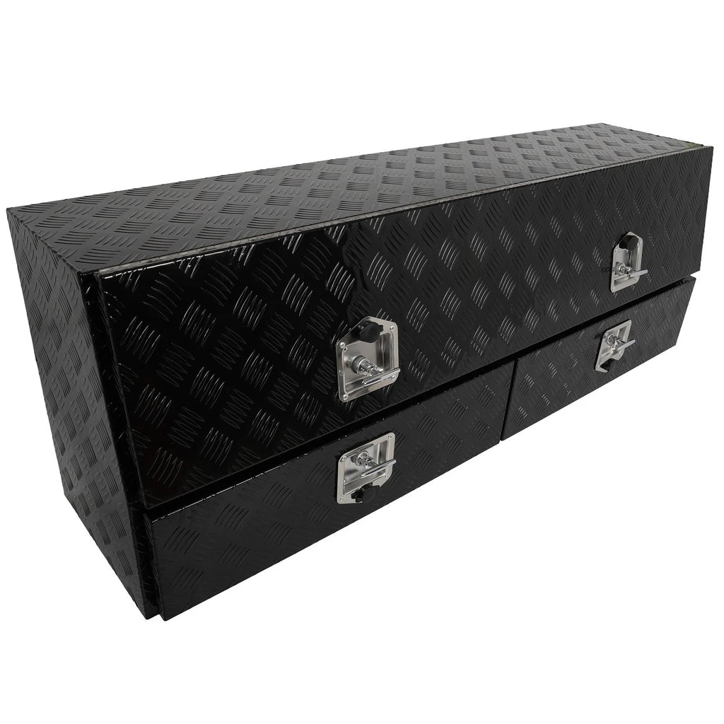 Set of 2 Aluminum Storage Tool Boxes for Truck