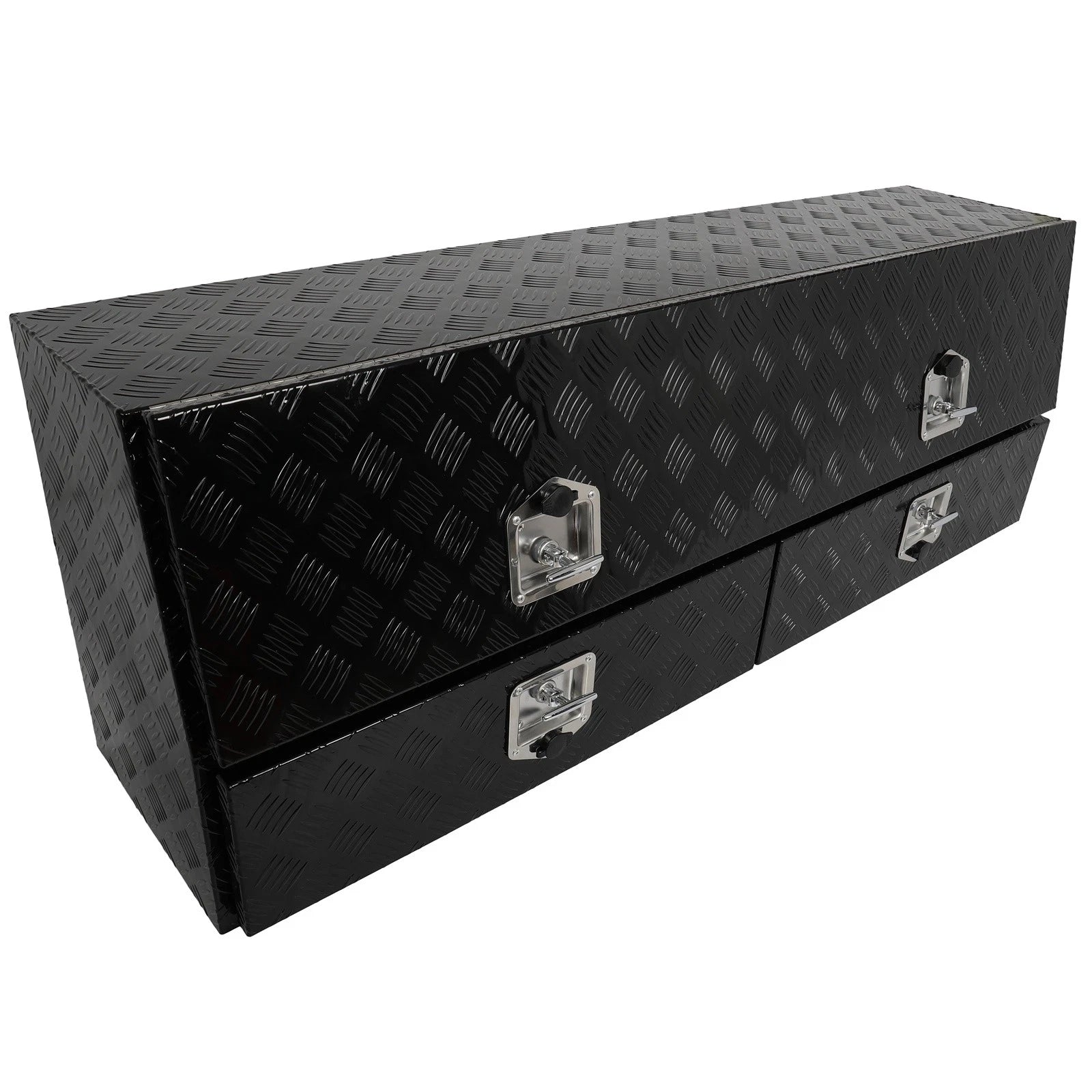 Set of 2 Aluminum Storage Tool Boxes for Truck