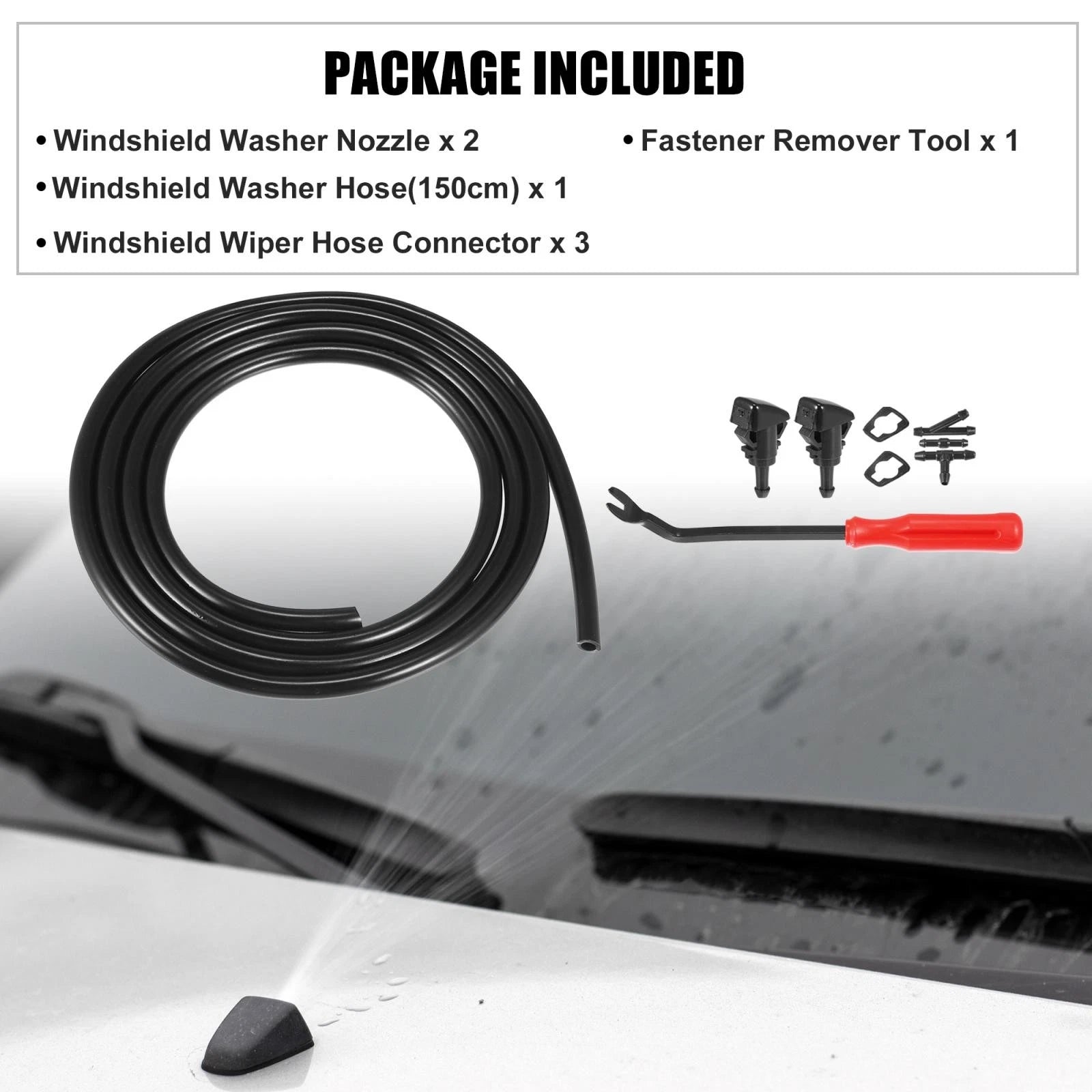 9pcs Front Windshield Washer Nozzle Kit 47230 for Subaru Impreza (2008–2012)