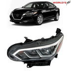 Headlight for Nissan Sentra (2020–2023) Halogen Black Driver Left