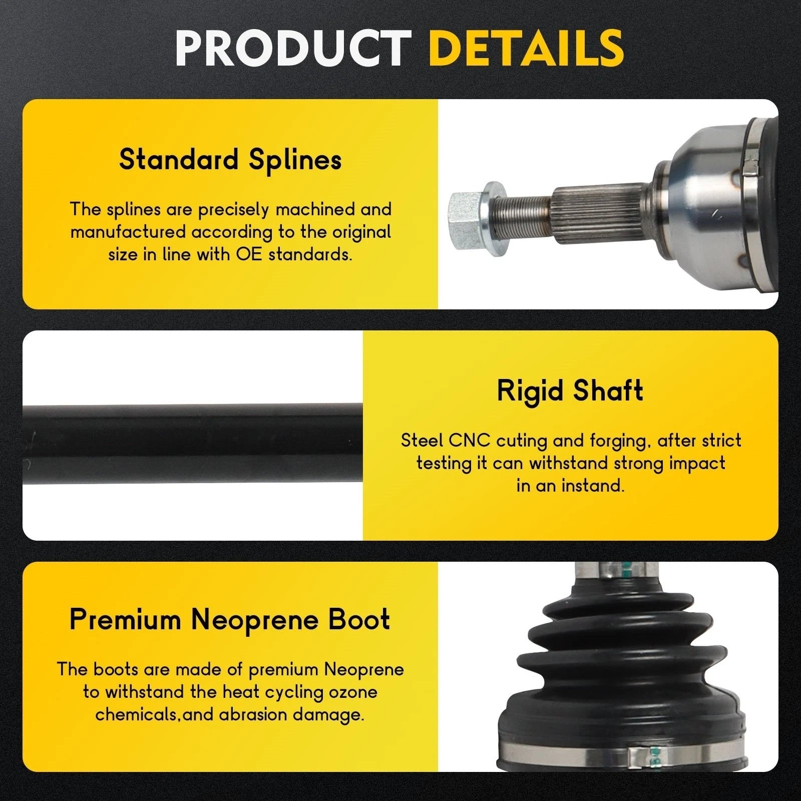 Front Passenger CV Axle Shaft Assembly for Infiniti QX50 (2019)