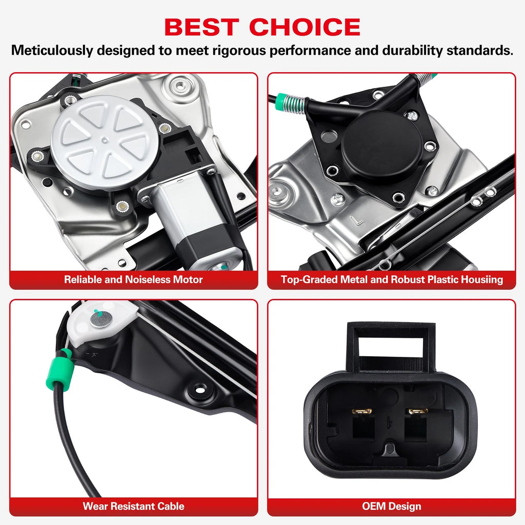 Power Window Regulator w/Motor for Oldsmobile Alero (1999–2004)