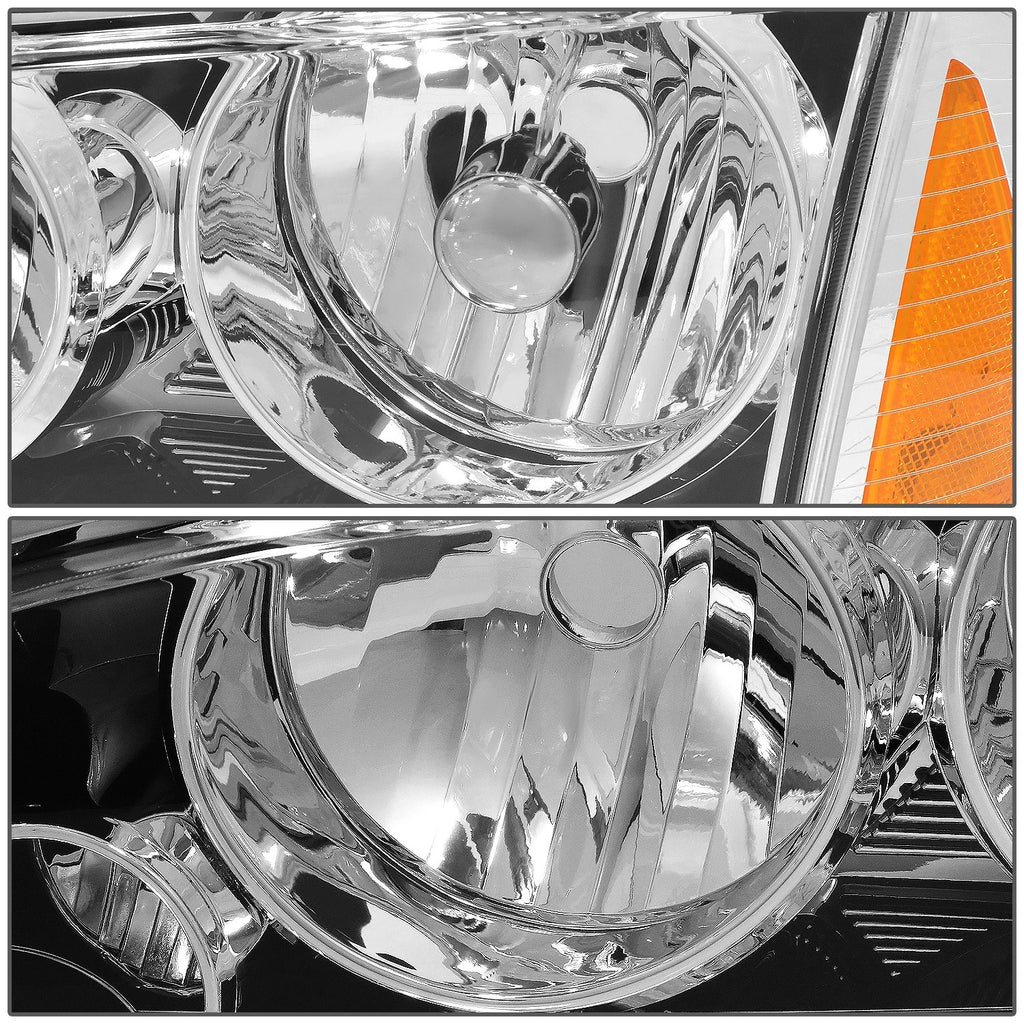 Chrome/Amber Signal Turn Signal Headlights for Dodge Charger (2006–2010)
