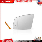 Heated Blind Spot Left Driver Side Mirror Glass for Mercedes E-Class W212 (2010–2016)