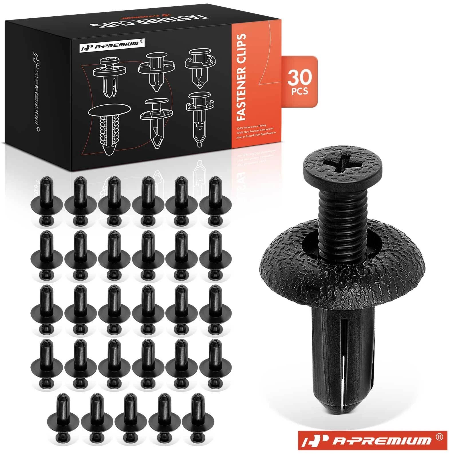 30Pcs 8mm Nylon Bumper Retainer Clip for Dodge Avenger (2008–2014)