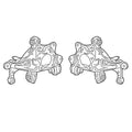 Set of 2 Rear Steering Knuckles for Toyota Lexus
