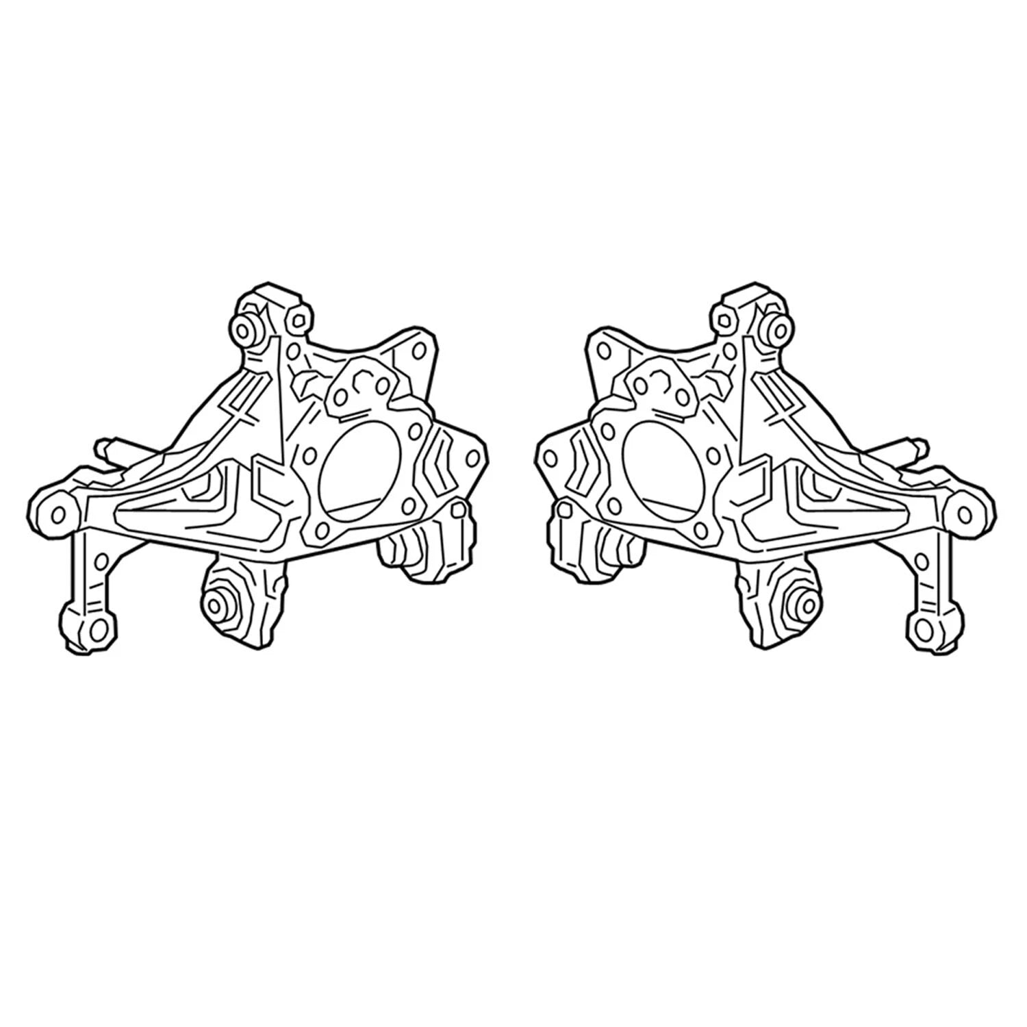Set of 2 Rear Steering Knuckles for Toyota Lexus