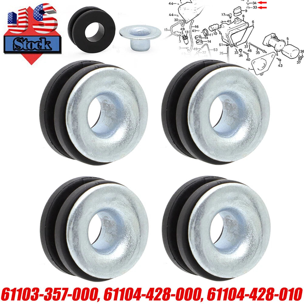 Set of 4 Fender Mount Rubber Grommets for Honda CR250M XL250 CR125 (1980–1999) 61103-357-000