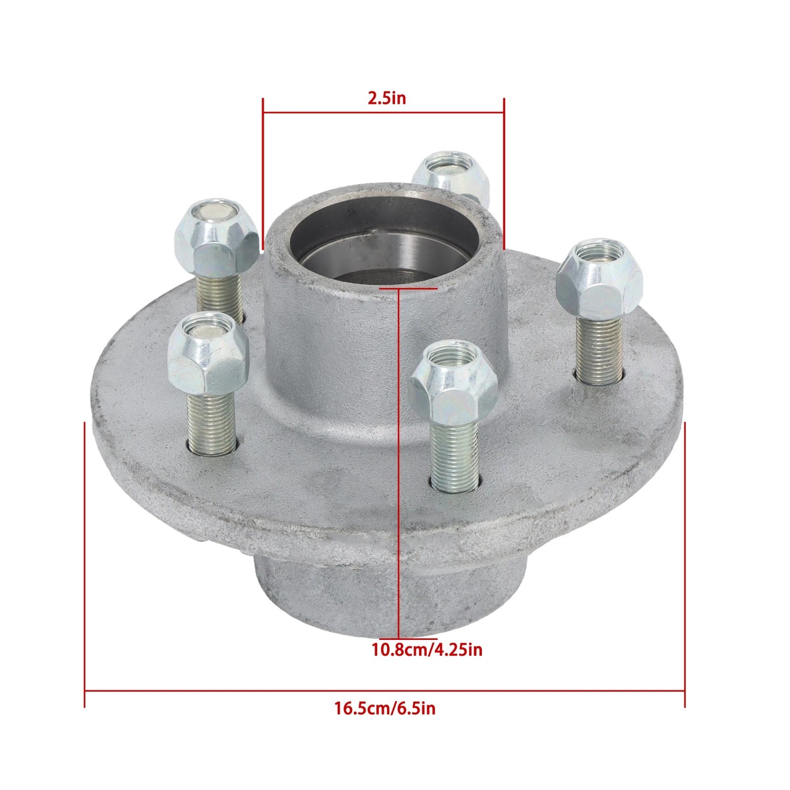 5 Lug Galvanized Hub for Boat Trailer