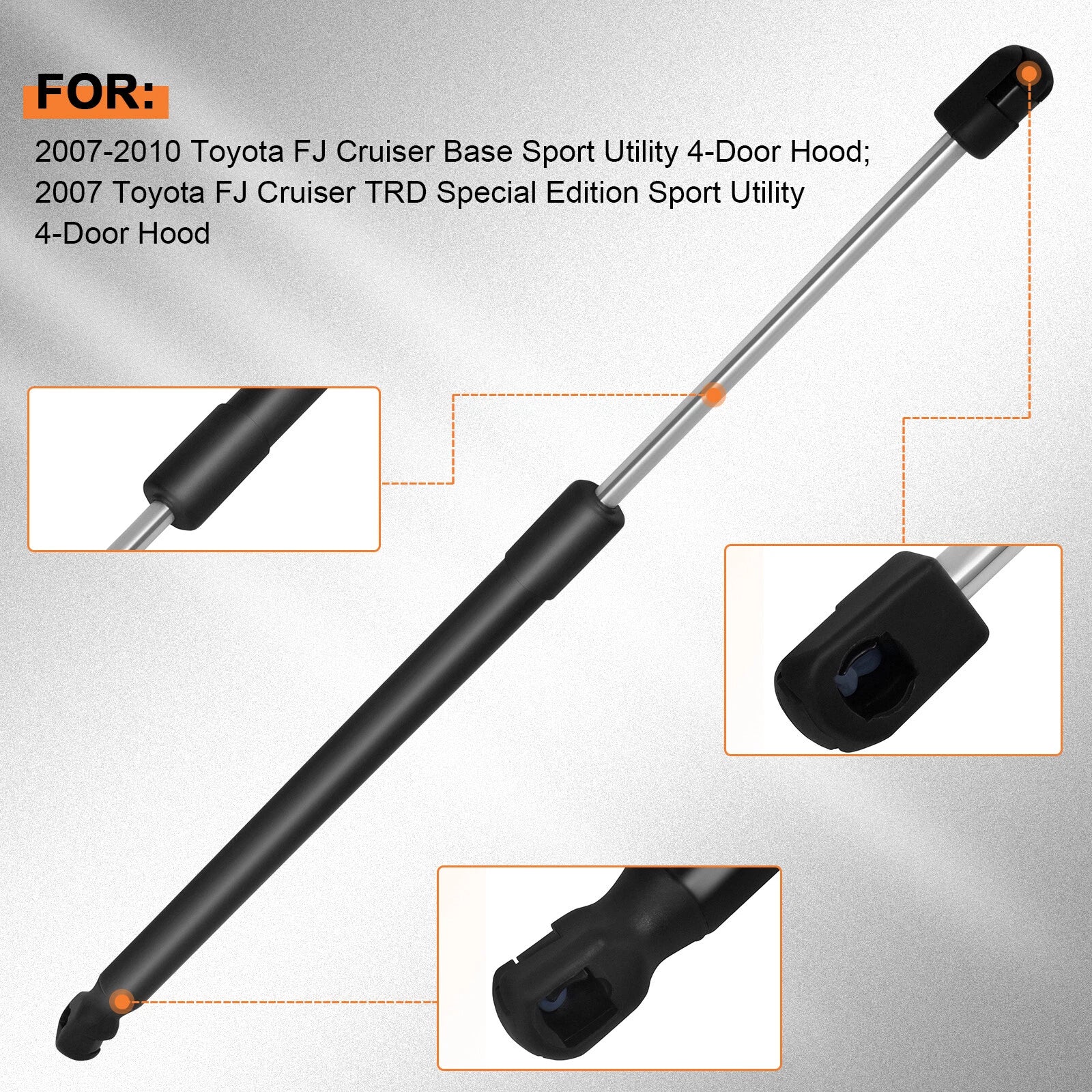 Set of 2 Front Hood Lift Supports for Toyota FJ Cruiser (2007–2010)