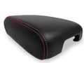 Leather Console Lid Armrest Cover for Infiniti QX60 (2014–2020) Red Stitch