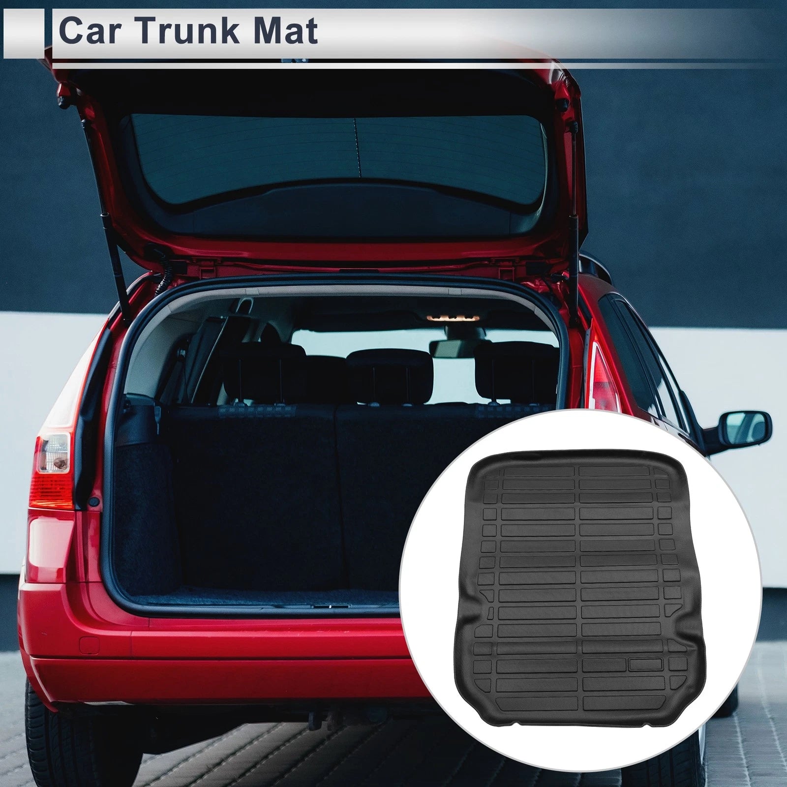 Cargo Liner Rear Trunk Mat for Chevrolet Camaro (2016–2024) TPE Long Grid Pattern