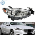 Passenger Right Side Headlight for Mazda 6 (2014–2017) Halogen Black Housing