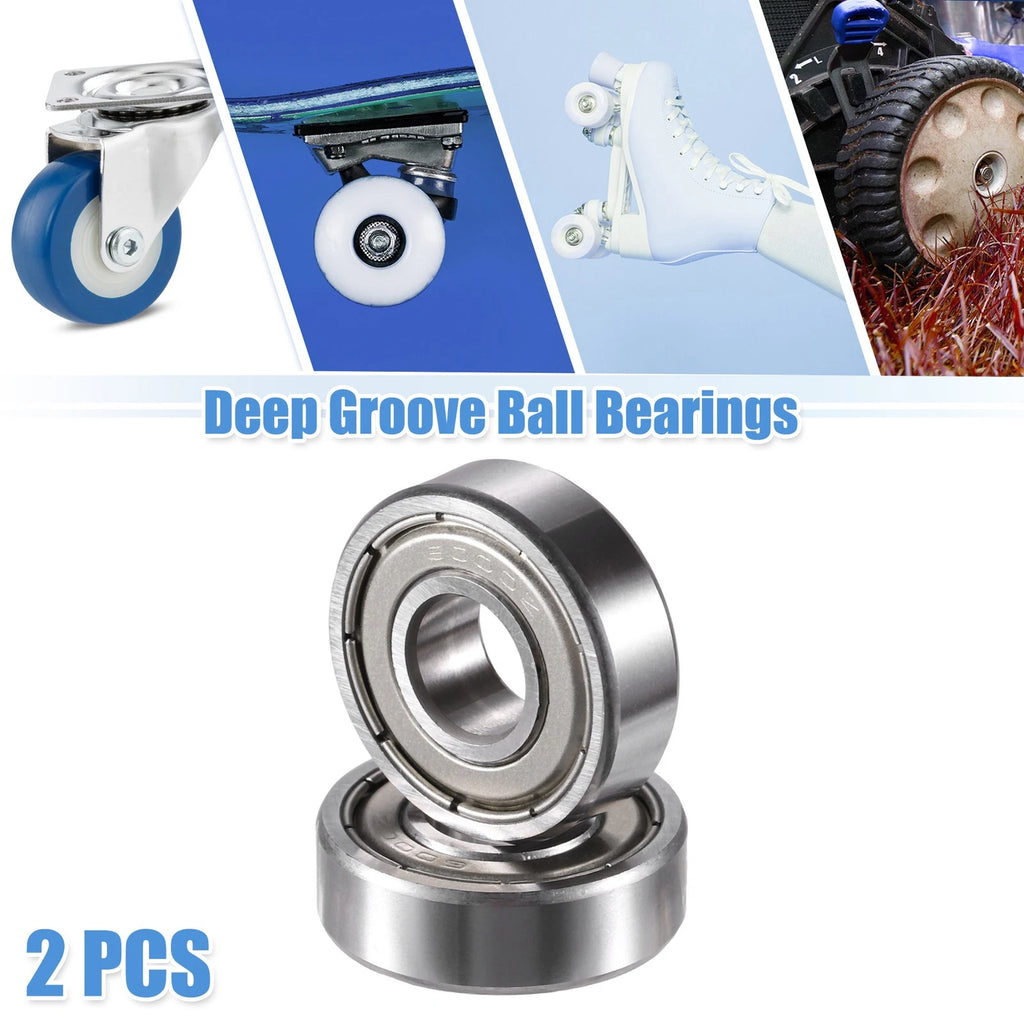 2X 6000ZZ Deep Groove Ball Bearings for Car (10x26x8mm)