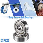 2X 6000ZZ Deep Groove Ball Bearings for Car (10x26x8mm)