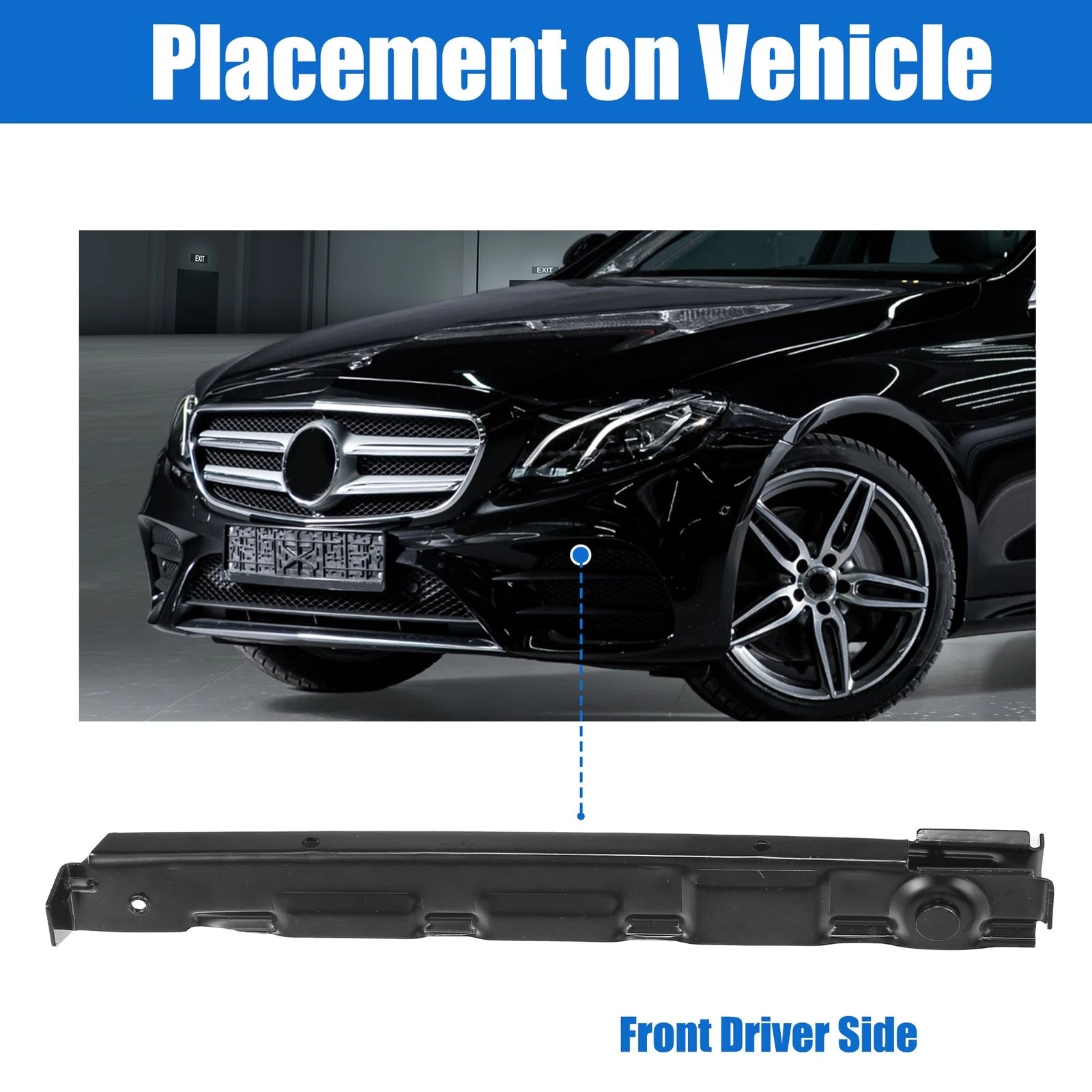 Front Right Upper Bumper Cover Inner Support Bracket for Mercedes Benz E320 (1996–1999)