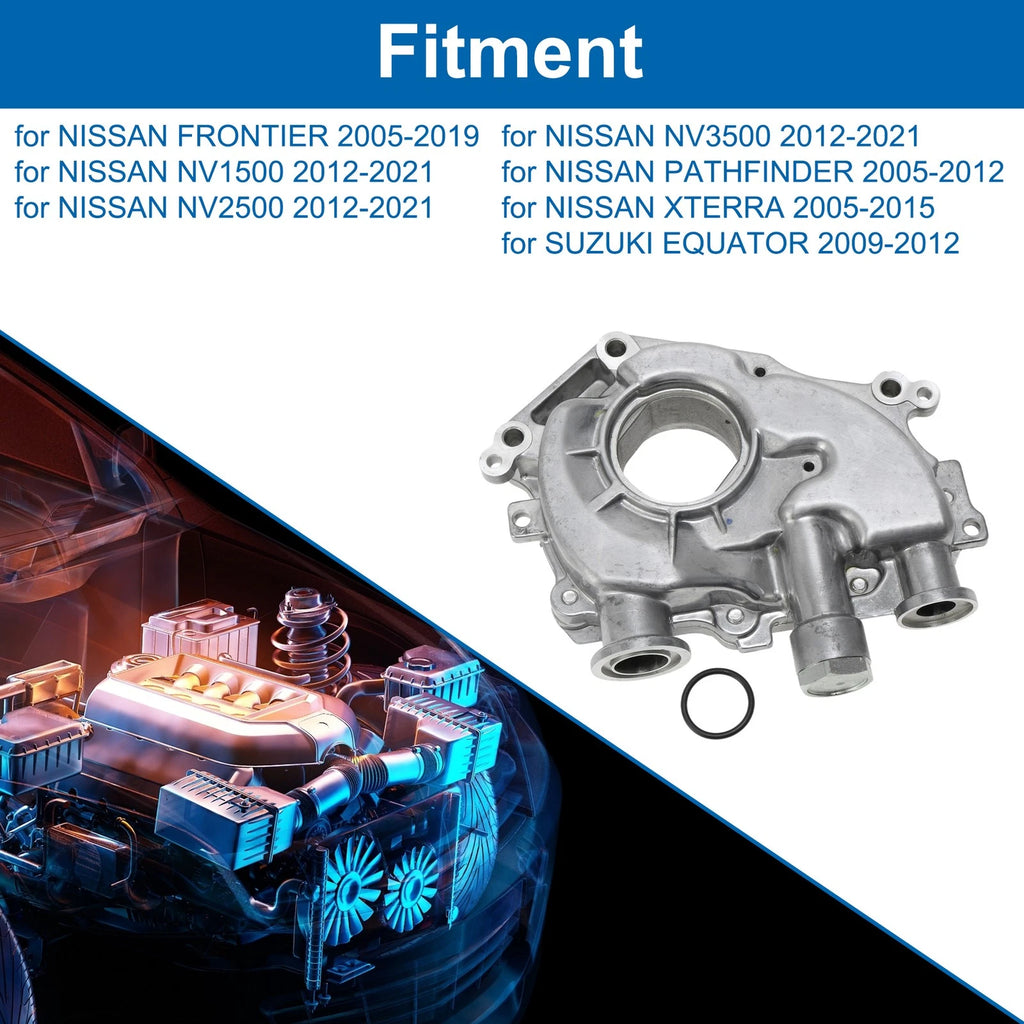 Engine Oil Pump for Nissan Frontier (2005–2019) - 15010EA200, 15010EA20A, M525