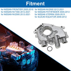 Engine Oil Pump for Nissan Frontier (2005–2019) - 15010EA200, 15010EA20A, M525