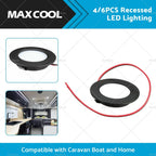 6PCS 12V Dimmable Spot Lights for Caravan Boat (AU)