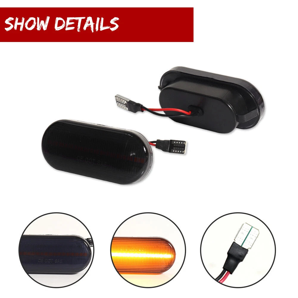 2X LED Side Marker Signal Lights for VW Jetta GTI R32 Beetle