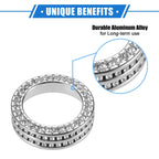 2 x Car AC Switch Knob Ring Covers for Honda Civic (2016-2021) Silver Tone