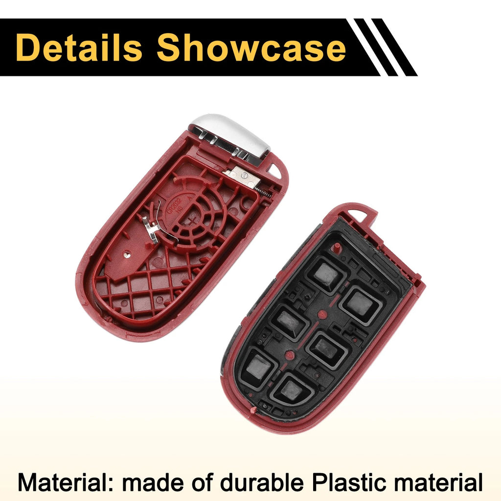 Set of 4 Key Fob Shell Cases for Dodge Charger (2020) Black Red