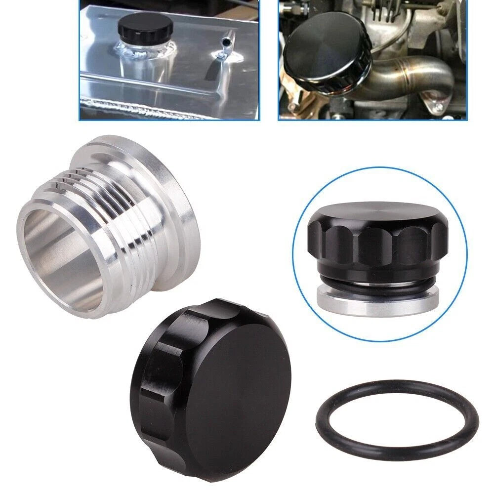 2X 1" Aluminium Alloy Weld On Filler Neck and Cap for Oil
