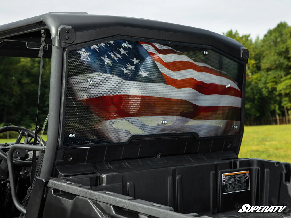 Rear Printed Windshield for Can-Am Defender (2016–2023) - American Flag