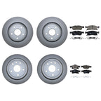Front and Rear Brake Kit Disc Rotors & TRW Pro Ceramic Pads for Dodge Jeep