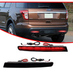LED Smoke Lens Rear Bumper Reflectors for Ford Explorer (2011–2015)