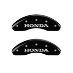 Black Front Caliper Covers for 2009-2013 Honda Fit Base by MGP