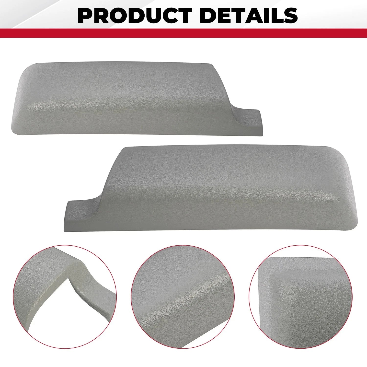 Set of 2 Painted Gray Door Panel Arm Rest Repair Caps for Astro Safari (1996–2005)