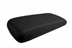 Leather Console Lid Armrest Cover for Dodge Charger (2008–2010) Orange Stitch